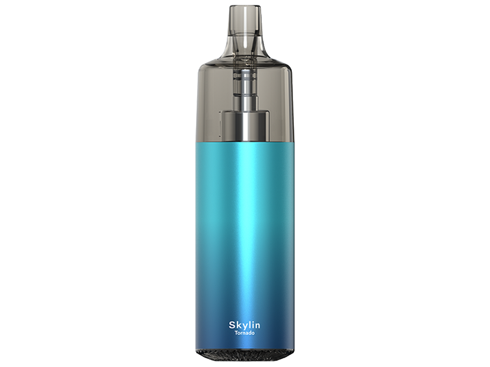 GOBAR - Tornado Skylin 1000mAh E-Zigaretten Set, seitliche Ansicht des Tankvolumens von 10ml und Side-Filling-System.
