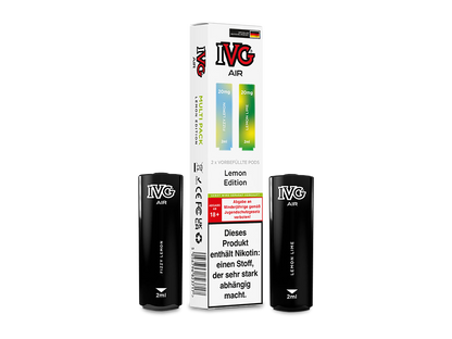 IVG AIR Pod Multi Flavour Edition – 2 Stück pro Packung, Nikotinsalz-Liquid mit 20 mg/ml für intensives Dampfen.