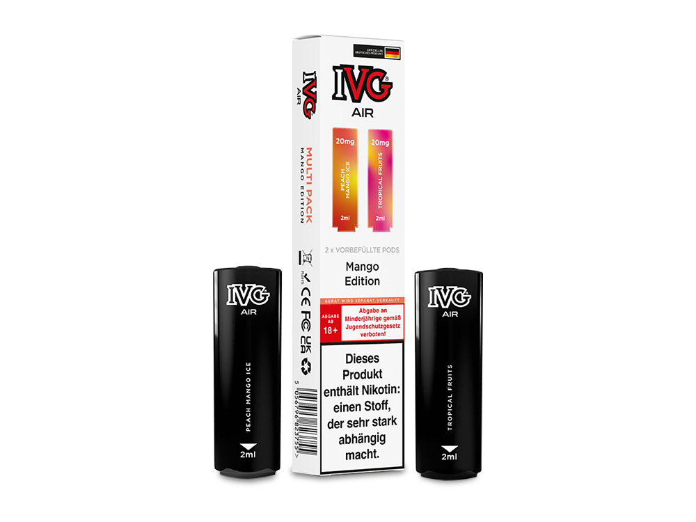 IVG AIR Pod Multi Flavour Edition – 2 Stück pro Packung, ideal für den AIR 2in1 Akku, erhältlich in verschiedenen Geschmacksrichtungen.