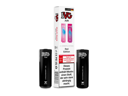 IVG AIR Pod Multi Flavour Edition - Zweiteilige Packung mit zwei unterschiedlichen Aromen für ein einzigartiges Dampferlebnis.