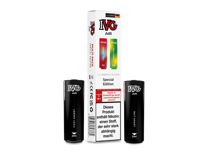 IVG AIR Pod Multi Flavour Edition - Vielfalt an Geschmäckern, wie Strawberry Ice und Watermelon Ice, in einer benutzerfreundlichen Cartridge.