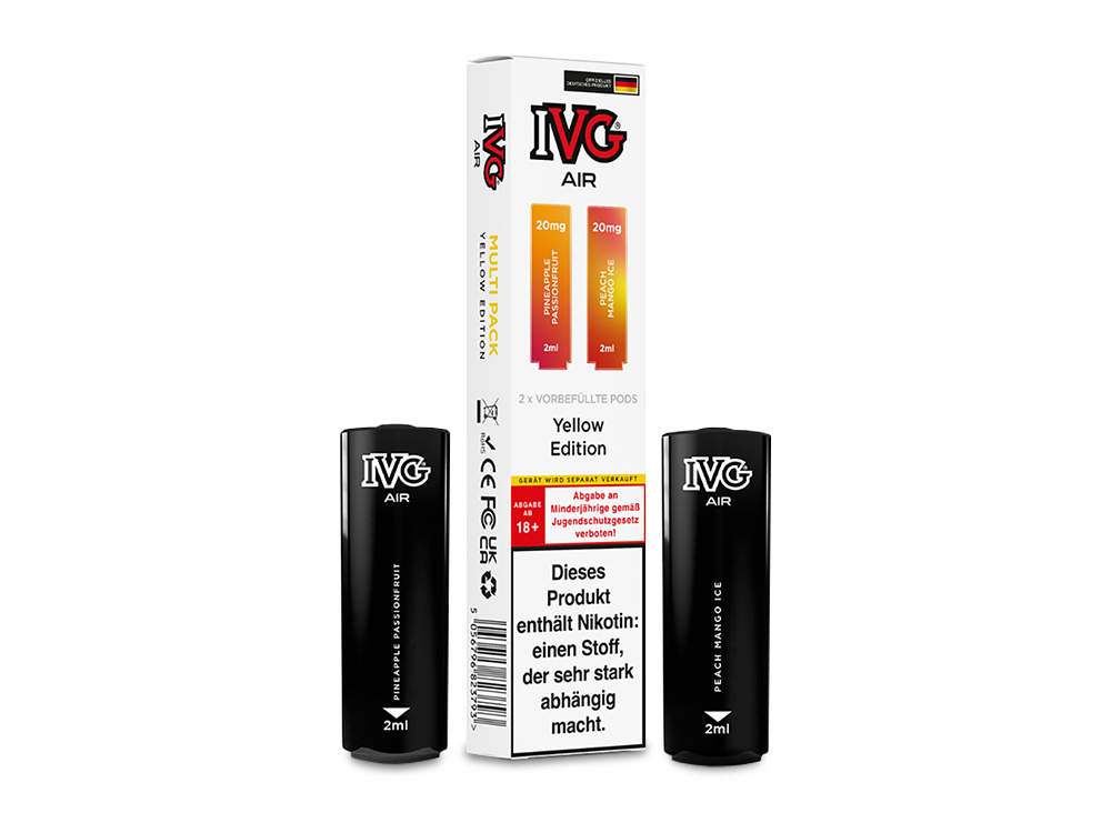 IVG AIR Pod Multi Flavour Edition - Zwei verschiedene Geschmäcker in einer Packung. Perfekt für den AIR 2in1 Akku von IVG.