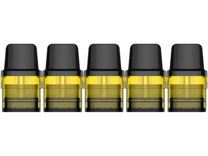 Joyetech WideWick Pod - Übersicht mit fünf in einer Packung enthaltenen Pods für MTL-Dampfen, 1,2 Ohm Widerstand und Top-Filling System.