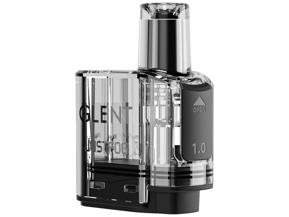 JustFog GLENT Pod mit Head - 0,6 Ohm und 1,0 Ohm, 3,5 ml Tankvolumen, seitliches Befüllungssystem, 2 Stück pro Packung