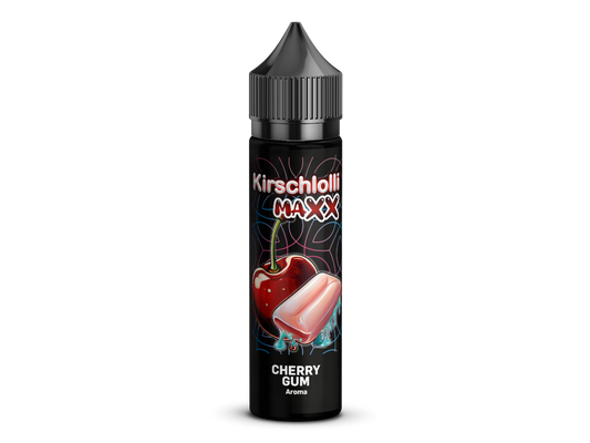 Kirschlolli Maxx Longfills 10ml Cherry Gum - Hochkonzentriertes Aroma mit dem Geschmack von Kirsche und Kaugummi in einer 60 ml Flasche.