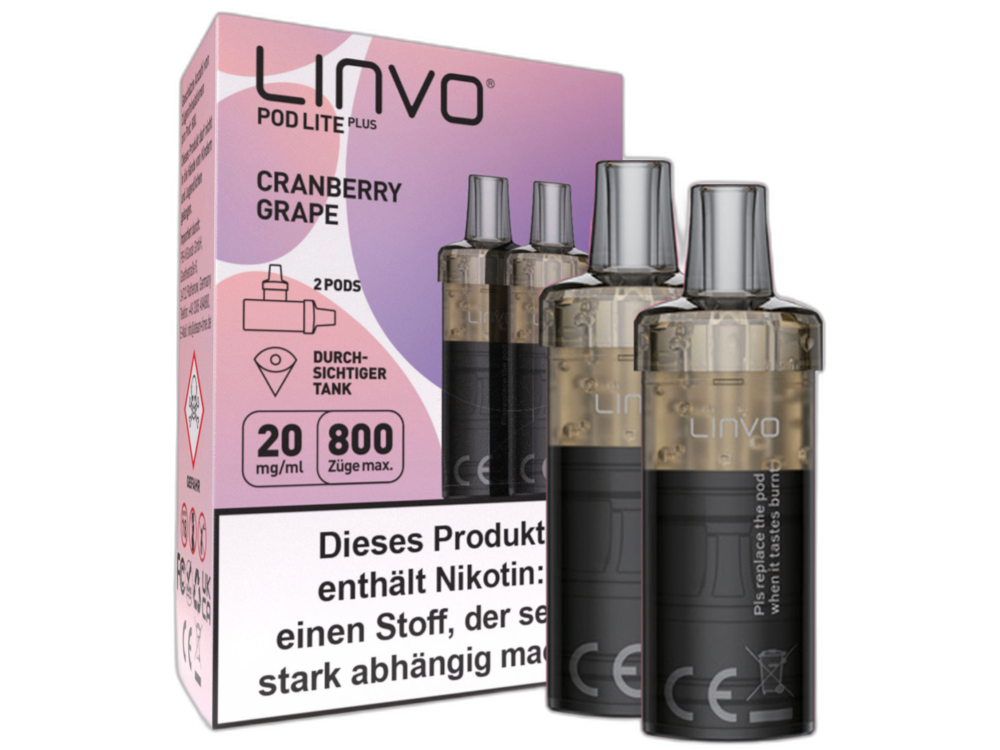 Linvo - Pod Lite Plus Cartridge 20 mg/ml (2 Stück pro Packung)