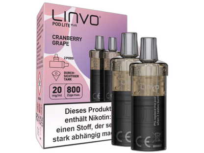 Linvo - Pod Lite Plus Cartridge 20 mg/ml (2 Stück pro Packung)