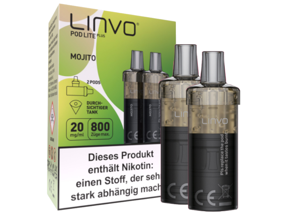 Linvo - Pod Lite Plus Cartridge 20 mg/ml (2 Stück pro Packung)