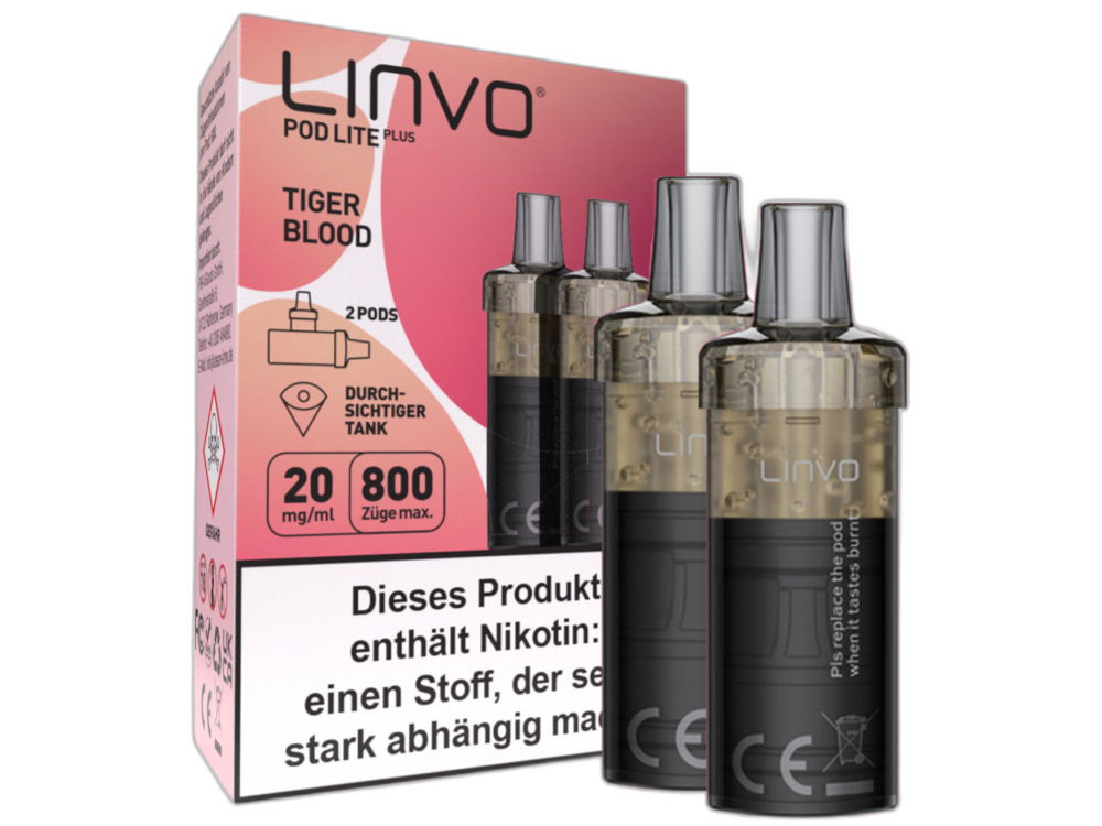 Linvo - Pod Lite Plus Cartridge 20 mg/ml (2 Stück pro Packung)