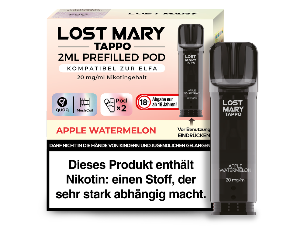 Lost Mary - Tappo Pod, einfache Handhabung und fruchtige Aromen.