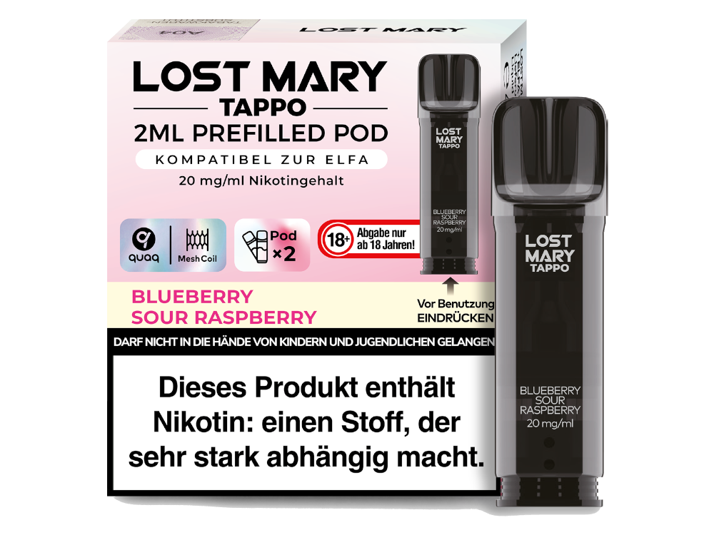 Lost Mary - Tappo Pod, praktische Anwendung und intensives Dampfen.