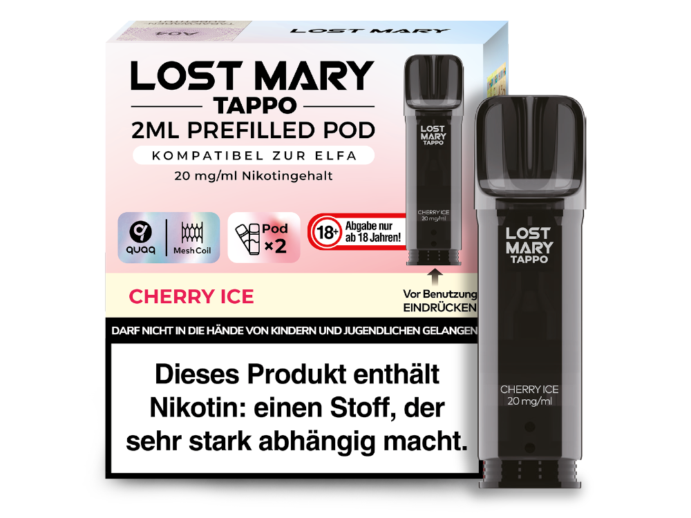 Lost Mary - Tappo Pod, ideal für alle Dampfer die Nikotinsalz-Liquids bevorzugen.