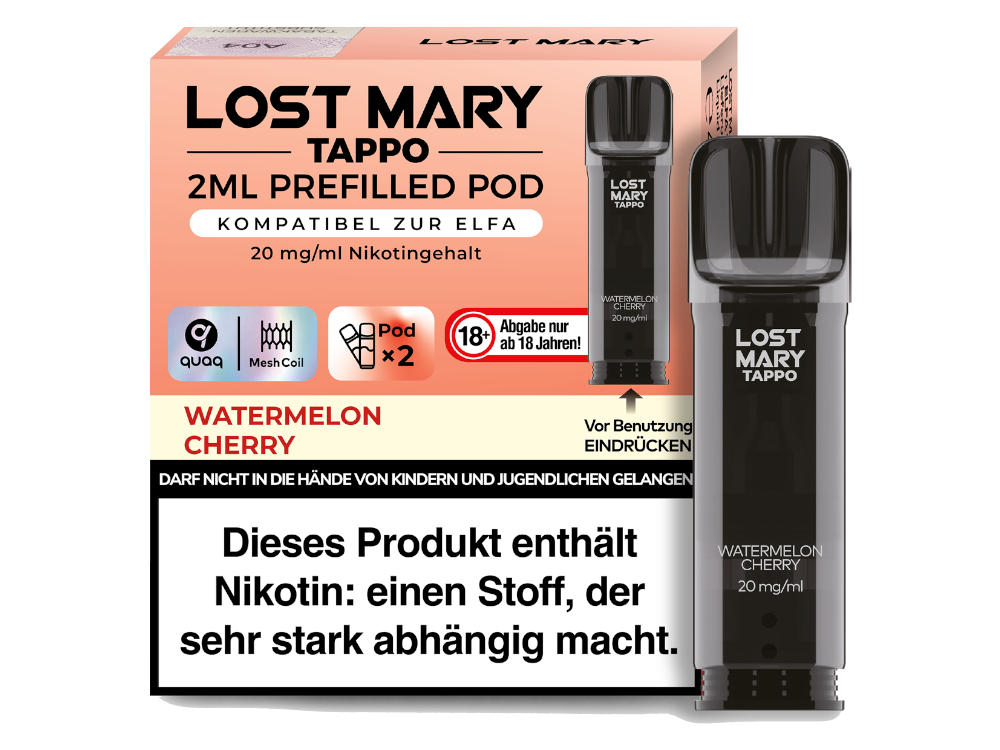 Lost Mary - Tappo Pod: Kompatibel mit Elfbar Elfa Akku, ideal für Dampfer.