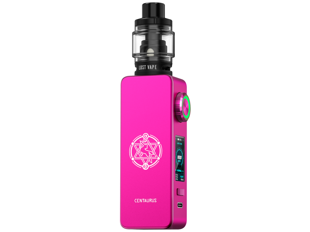 Lost Vape - Centaurus M100 im Detail: Benutzerfreundliches Farbdisplay und Multifunktionstaste für individuelles Dampfen.