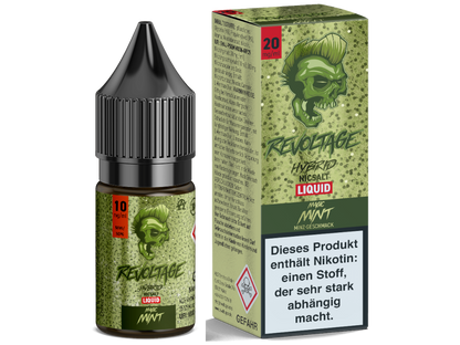 Revoltage Magic Mint Hybrid Nikotinsalz Liquid in einer 10ml Flasche mit erfrischendem Minzgeschmack, erhältlich in 10mg/ml und 20mg/ml Nikotinstärken für E-Zigaretten Nutzer.