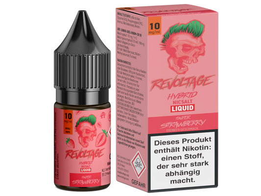 Revoltage  - Hybrid Nikotinsalz Liquid - Super Strawberry - 10mg/ml - 20mg/ml