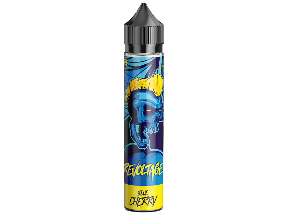 Revoltage Longfills 15 ml Blue Cherry – Eine 75 ml Flasche für E-Zigaretten mit dem intensiven Aroma von Kirsche und kühler Note.