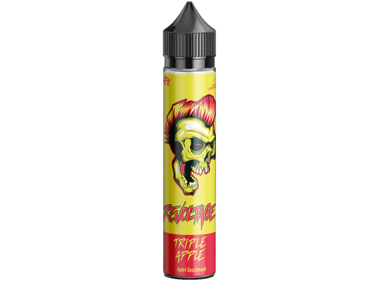 Revoltage Triple Apple Longfills 15 ml Aroma in 75 ml Flasche, intensiv fruchtiger Apfelgeschmack, ideal für DIY E-Liquids, nicht für den direkten Einsatz geeignet.