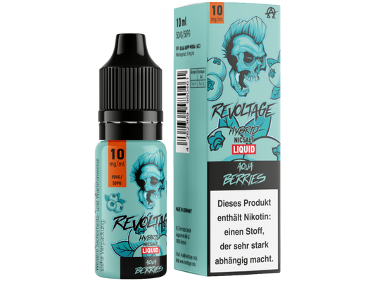 Revoltage - Tobacco Gold - Hybrid Nikotinsalz Liquid - Aqua Berries - 10mg/ml - 20mg/ml