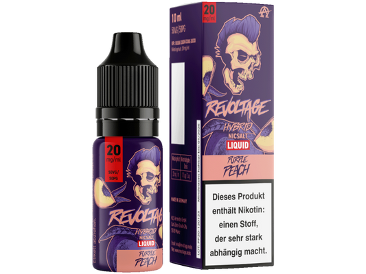 Revoltage - Tobacco Gold - Hybrid Nikotinsalz Liquid - Purple Peach - 10mg/ml - 20mg/ml
