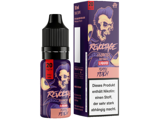 Revoltage - Hybrid Nikotinsalz Liquid - Purple Peach - 10mg/ml - 20mg/ml