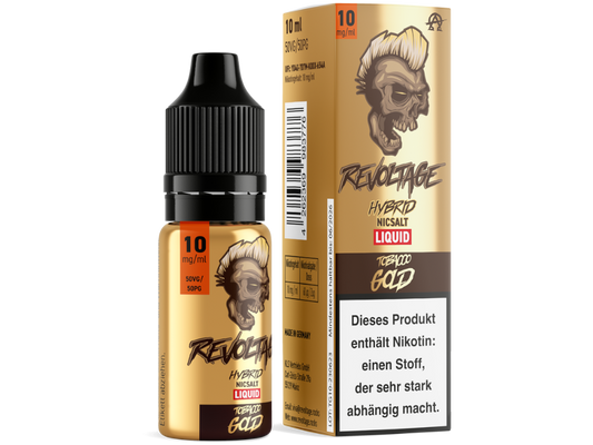 Revoltage - Hybrid Nikotinsalz Liquid - Tobacco Gold - 10mg/ml - 20mg/ml