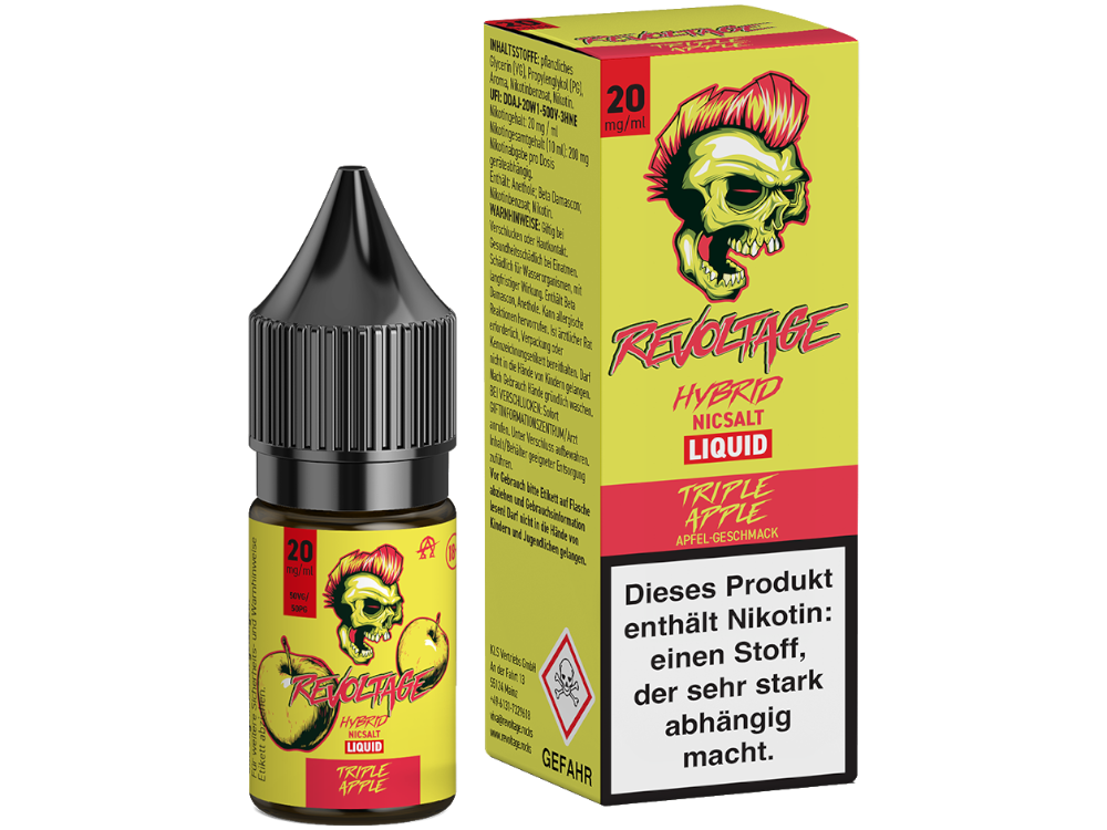 Revoltage - Hybrid Nikotinsalz Liquid - Tripple Apple