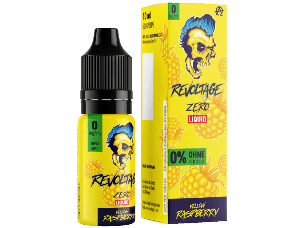 Revoltage - Hybrid Nikotinsalz Liquid - Yellow Raspberry - 0mg