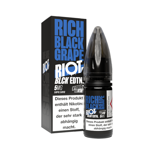 Riot Squad - BLCK Edition - Hybrid Nikotinsalz Liquid - Rich Black Grape