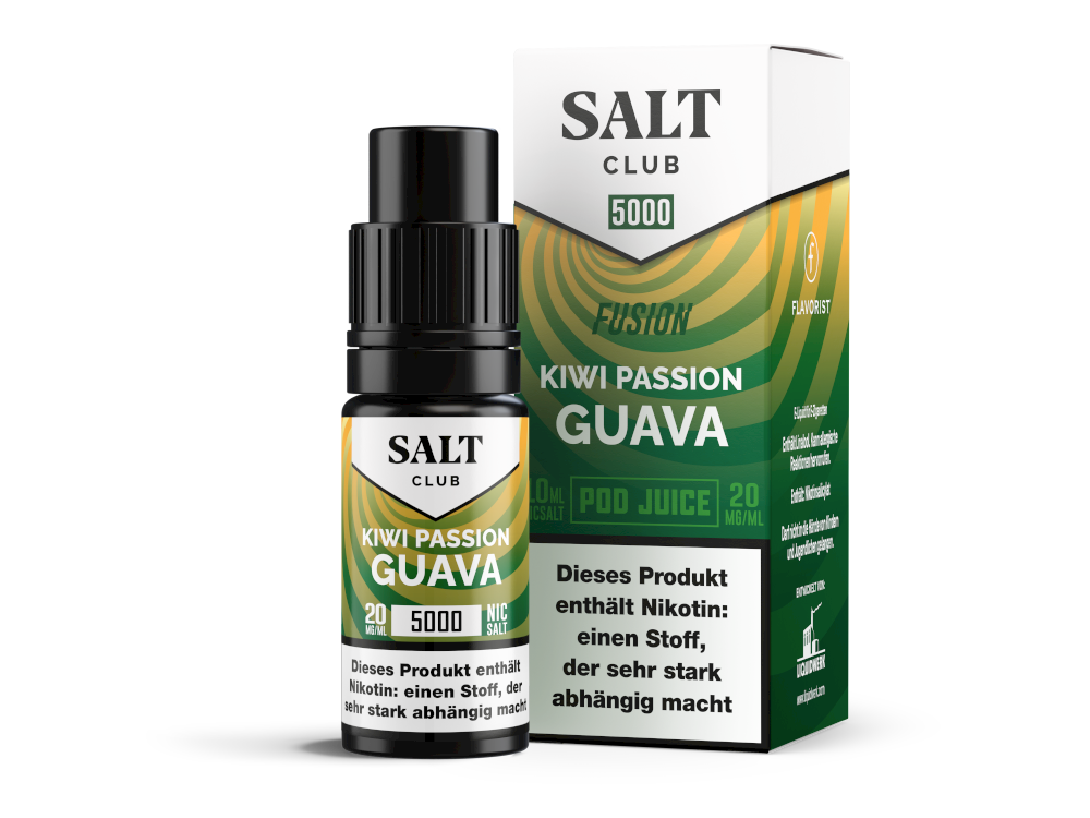 Salt Club - 5000 - Nikotinsalz Liquid 20 mg/ml - Kiwi Passion Guava