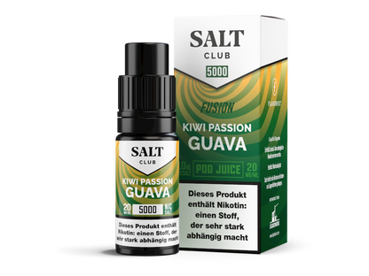 Salt Club - 5000 - Nikotinsalz Liquid 20 mg/ml - Kiwi Passion Guava