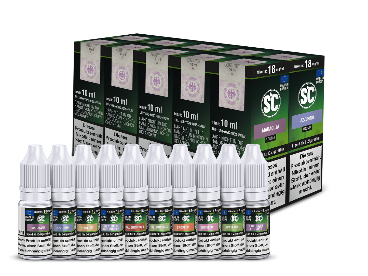 Fruit Probierbox E-Zigaretten Liquid - von SC