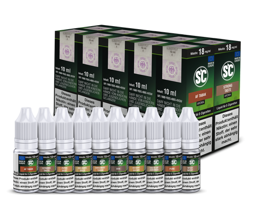 Tobacco Probierbox E-Zigaretten Liquid von SC