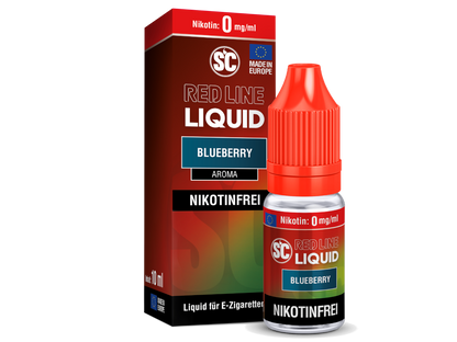 SC - Red Line - Blueberry Liquid, eine elegante Flasche mit frischem Blaubeergeschmack, optimal für Dampfer.