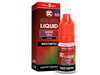 Produktinformation über die SC Red Line Cherry Cola Nikotinsalz Liquid, hervorgehobene Aromastärken und Inhaltsstoffe.
