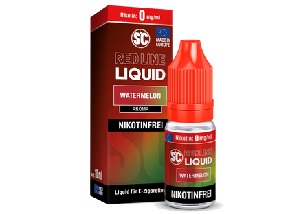 SC - Red Line - Watermelon - Nikotinsalz Liquid mit 10 mg/ml Nikotin, ideal für Fans von fruchtigen Dampferlebnissen.
