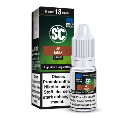 SC Liquid - AF Tabak: Hochwertiges E-Zigaretten Liquid von RavenSmoke DE mit tabakähnlichem Geschmack für alle Dampfer.