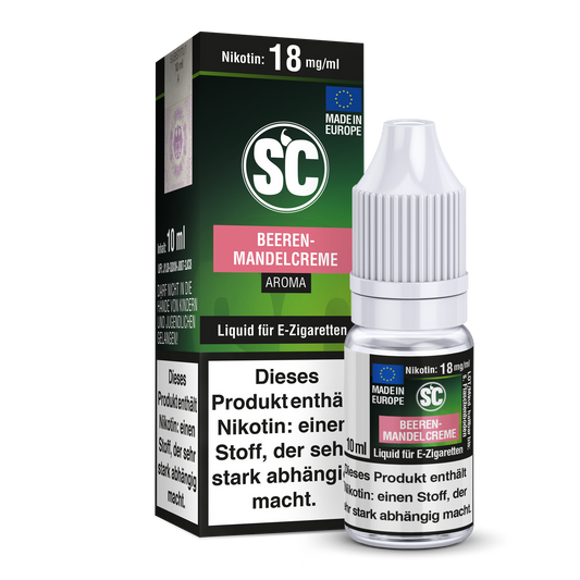 Beeren-Mandelcreme - E-Zigaretten Liquid von SC - 10ml, 5 Stärken, Nikotinfrei