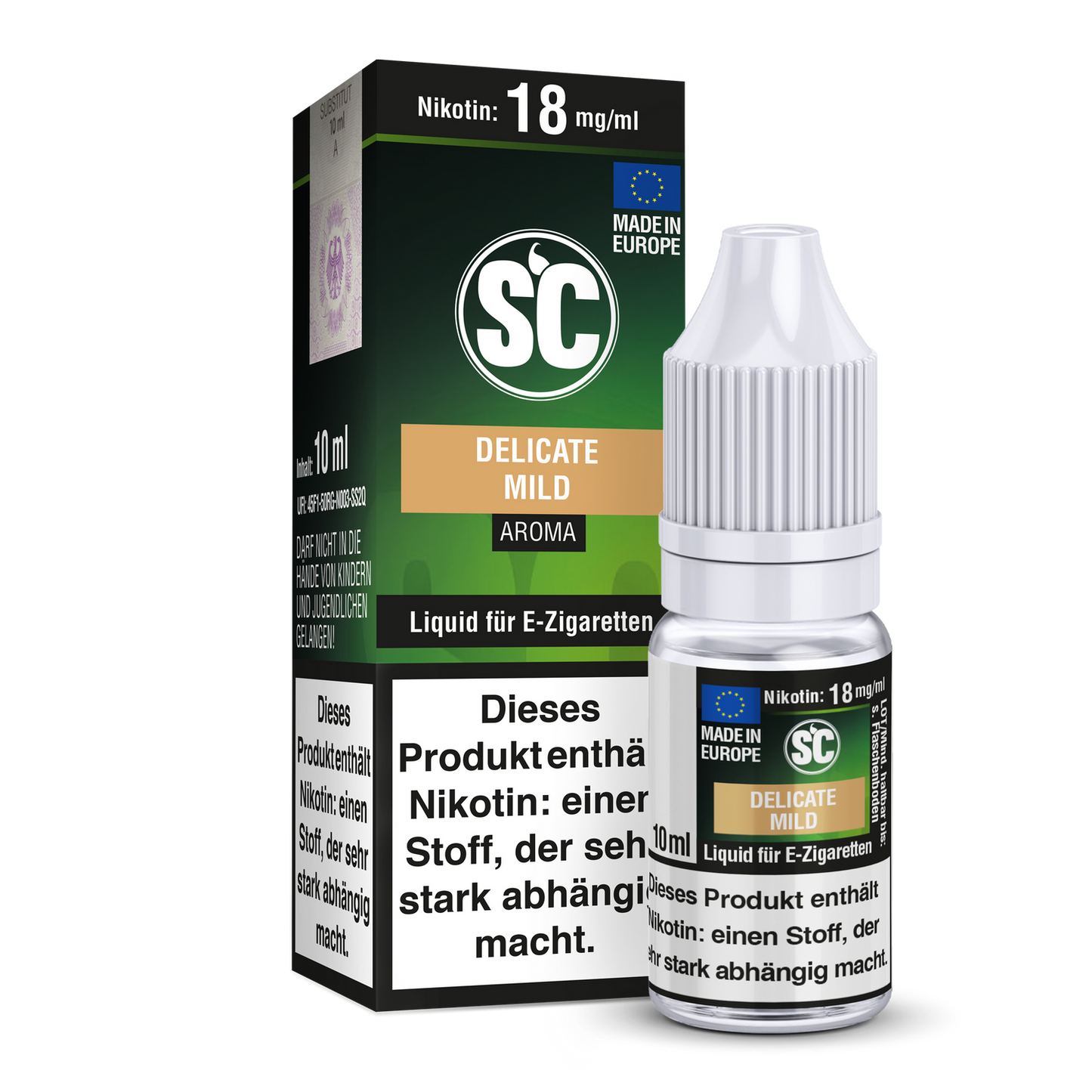 Delicate Mild Tabak E-Zigaretten Liquid von SC