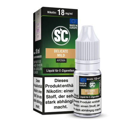 Delicate Mild Tabak E-Zigaretten Liquid von SC