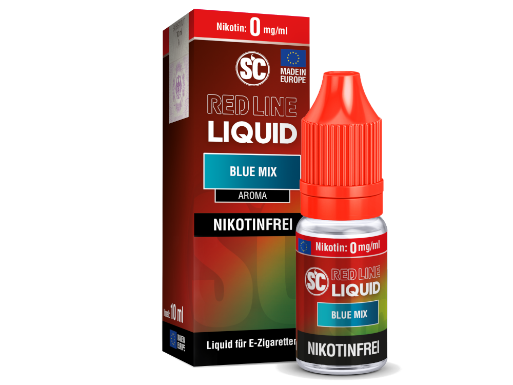 SC Red Line Blue Mix Nikotinsalz Liquid – Erleben Sie das aufregende Dampfen mit einem erfrischenden Anis- und Beerenmix, ergänzt durch Menthol.