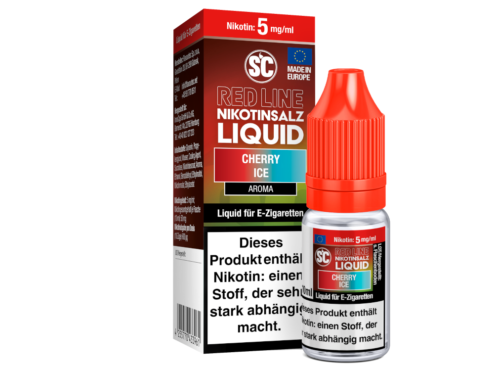 SC Red Line Cherry Ice Nikotinsalz Liquid - Intensiver Kirschgeschmack und frische Noten