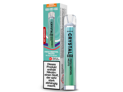 SKE - Crystal Bar Einweg E-Zigarette 20mg, 350 mAh, 600 Zügen & 27 Sorten