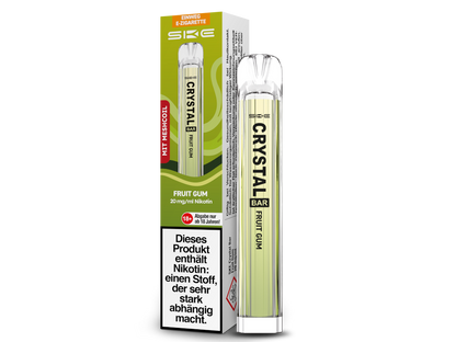 SKE - Crystal Bar Einweg E-Zigarette 20mg, 350 mAh, 600 Zügen & 27 Sorten