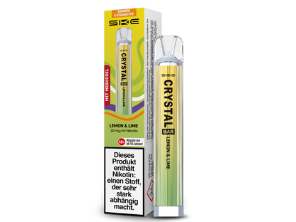 SKE - Crystal Bar Einweg E-Zigarette 20mg, 350 mAh, 600 Zügen & 27 Sorten