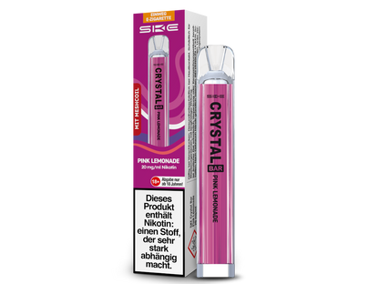 SKE - Crystal Bar Einweg E-Zigarette 20mg, 350 mAh, 600 Zügen & 27 Sorten
