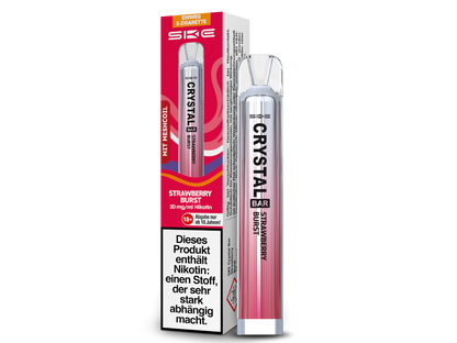 SKE - Crystal Bar Einweg E-Zigarette 20mg, 350 mAh, 600 Zügen & 27 Sorten