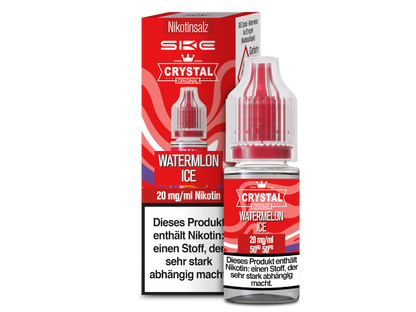 SKE Crystal Nikotinsalz Liquid Watermelon Ice - 10ml Flasche mit Wassermelonen-Geschmack und erfrischender Note