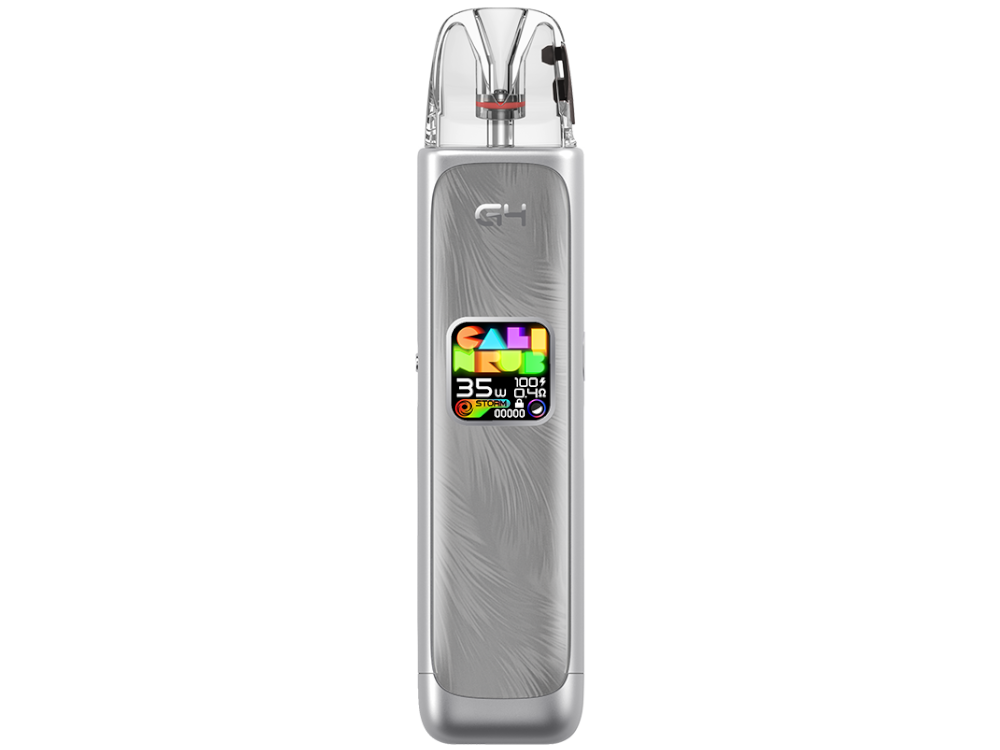 Uwell Caliburn G4 Set zeigt die zwei enthaltenen Pods für DL und MTL Dampfen mit entsprechenden Widerständen.