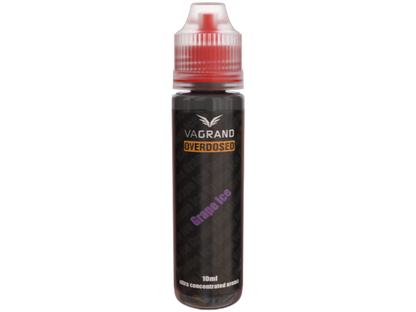 Vagrand Overdosed Aroma 10 ml - Grape Ice in einer 60 ml Flasche, intensiviertes Trauben- und Frischearoma für E-Zigaretten.